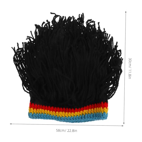 Homoyoyo Halloween Cosplay Perücke aus Schwarzer Grober Wolle Kurze Herren Perücke Strapazierfähige Partyperücke für Männer und Frauen Einteilig Auffälliges Design für Kostüme und Theater von Homoyoyo