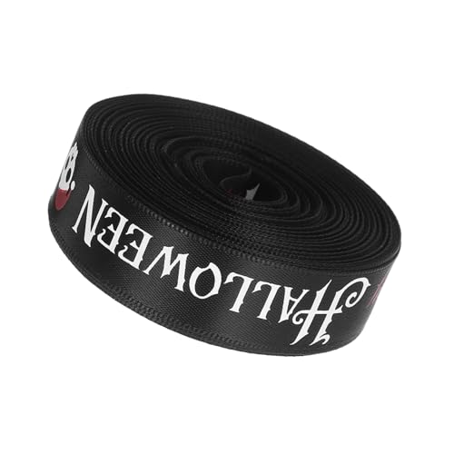 Homoyoyo Halloween Geschenkband Breit DIY Schleifenband für Haaraccessoires Mädchen Geschenkverpackung und Dekoration mit Einzigartigem Halloween von Homoyoyo