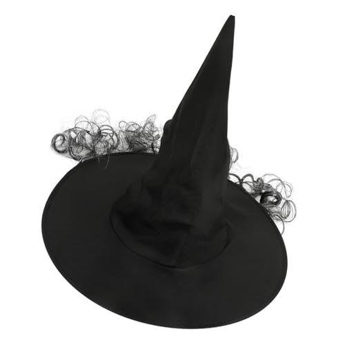 Homoyoyo Halloween Hexenhut mit Lockiger Perücke Leichtes Stoffmaterial Klassisches Halloween Cosplay Accessoire für Party Karneval Verkleidung für Frauen und Fancy Dress Events Homoyoyo Halloween Hexenhut mit Lockiger Perücke Leichtes Stoffmaterial Klassisches Halloween Cosplay Accessoire für Party Karneval Verkleidung für Frauen und Fancy Dress Events von Homoyoyo