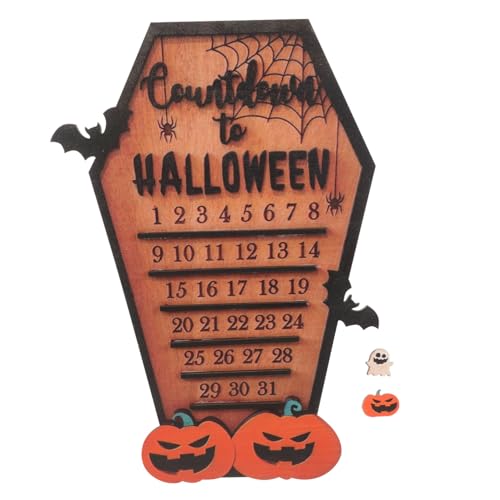 Homoyoyo Halloween Holzdekoration mit Tage Countdown Geschnitzte Halloween Ornamente aus Holz Gothic Tischdeko für Zuhause und Büro Handbemalt und Langlebig Homoyoyo Halloween Holzdekoration mit Tage Countdown Geschnitzte Halloween Ornamente aus Holz Gothic Tischdeko für Zuhause und Büro Handbemalt und Langlebig von Homoyoyo