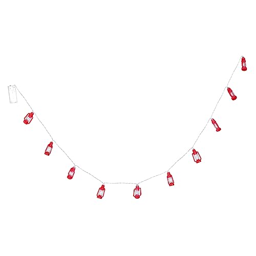 Homoyoyo Halloween LED Lichterkette mit Kerosinlampen Lichter Batteriebetrieben Rot für Garten und Camping Dekoration für Partys und Klassenzimmer Homoyoyo Halloween LED Lichterkette mit Kerosinlampen Lichter Batteriebetrieben Rot für Garten und Camping Dekoration für Partys und Klassenzimmer von Homoyoyo