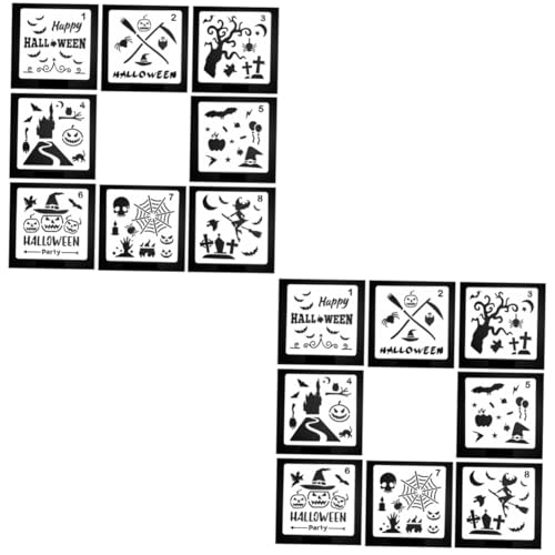Homoyoyo Halloween Malschablonen Set 8-tlg Für Kreative DIY Bastelprojekte – Ideal Für Und Erwachsene - Perfekt Zum Gestalten Von Dekorationen Und Geschenken von Homoyoyo