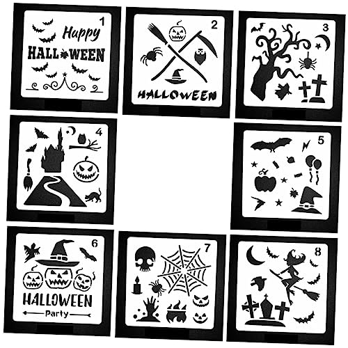 Homoyoyo Halloween Malschablonen Set 8tlg – Kreative DIY Bastelprojekte Für Gruselige Dekorationen - Und Erwachsene - Ideal Für Halloween Feiern Und Kunsthandwerk Homoyoyo Halloween Malschablonen Set 8tlg – Kreative DIY Bastelprojekte Für Gruselige Dekorationen - Und Erwachsene - Ideal Für Halloween Feiern Und Kunsthandwerk von Homoyoyo