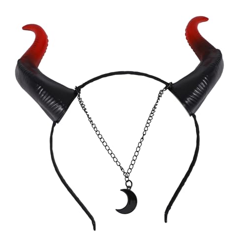 Homoyoyo Halloween Stirnband Teufelshörner Kopfschmuck Leichtes Haarreif für Erwachsene Cosplay Party Karneval Zubehör von Homoyoyo