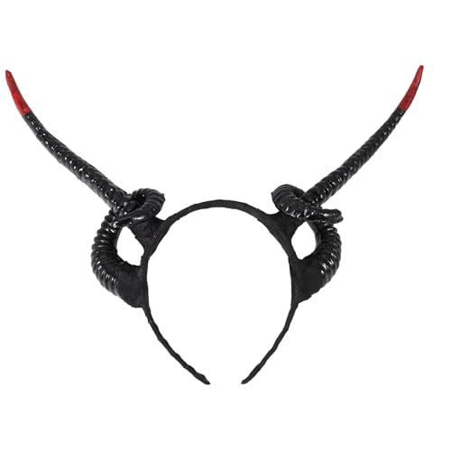 Homoyoyo Halloween Teufelshorn Stirnband aus Robustem Kunststoff Bequemes Gothic Cosplay Haarreif für Erwachsene Langlebiges Animal Kostüm Accessoire für Party und Bühnenauftritte Homoyoyo Halloween Teufelshorn Stirnband aus Robustem Kunststoff Bequemes Gothic Cosplay Haarreif für Erwachsene Langlebiges Animal Kostüm Accessoire für Party und Bühnenauftritte von Homoyoyo