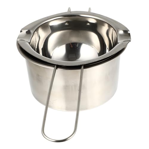 Homoyoyo Handgefertigter Schmelztopf für Seifen und Kerzenherstellung Hitzebeständiger Wachstopf mit Sicherem Griff Doppelwandiger Schmelzbehälter für DIY Seifen und Kerzen von Homoyoyo