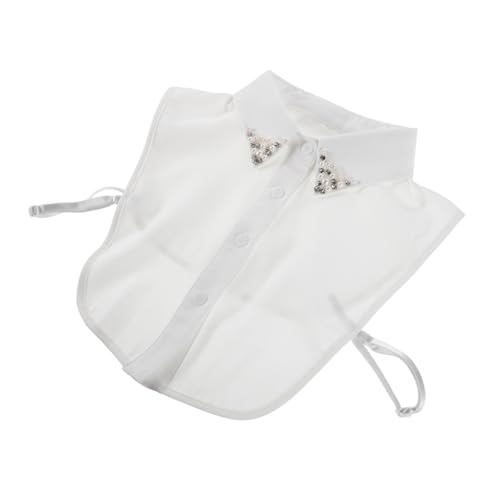 Homoyoyo Handgefertigtes gefälschtes Kragenschal weißer Hemdkragen Bluse mit abnehmbarem Kragen faux hemdkragen damen falsche Mehrzweckhalsbänder weißer gefälschter Kragen Chiffon Homoyoyo Handgefertigtes gefälschtes Kragenschal weißer Hemdkragen Bluse mit abnehmbarem Kragen faux hemdkragen damen falsche Mehrzweckhalsbänder weißer gefälschter Kragen Chiffon von Homoyoyo