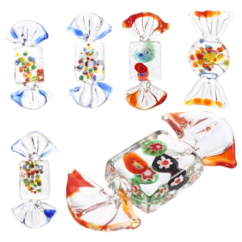 Homoyoyo Hause Verzierung Glas Candy Süßigkeiten 6 Stücke Gemischt Candy Ornament Künstlerische Decor Homoyoyo Hause Verzierung Glas Candy Süßigkeiten 6 Stücke Gemischt Candy Ornament Künstlerische Decor von Homoyoyo