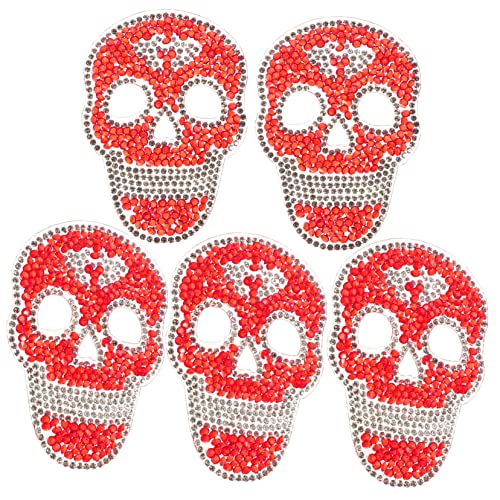 Homoyoyo Heiße Diamantaufkleber Skull DIY Patches Für Kleidung – 1-5 Stück - Goth Horror Bestickte Applikationen Selbstklebende Aufnäher Für Kreative Designs Und Styles von Homoyoyo