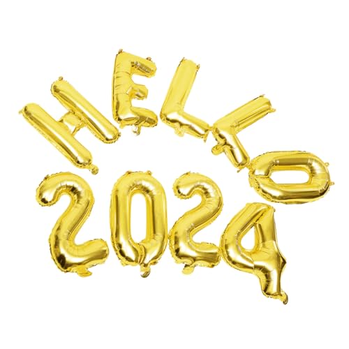 Homoyoyo Hello Folienballon Goldene Zahlen Buchstaben Luftballons Langlebige Aluminiumfolie Party Dekoration für Silvester und Neujahrsfeier Sichere Materialien Vielseitig Einsetzbar Homoyoyo Hello Folienballon Goldene Zahlen Buchstaben Luftballons Langlebige Aluminiumfolie Party Dekoration für Silvester und Neujahrsfeier Sichere Materialien Vielseitig Einsetzbar von Homoyoyo