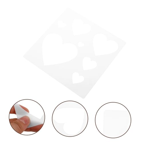 Homoyoyo Herz Malschablone Wiederverwendbar Kunststoff Vorlage für DIY Holzmalerei Kartenbasteln Journalgestaltung Romantische Bastelschablone für Wand Möbel Dekoration von Homoyoyo
