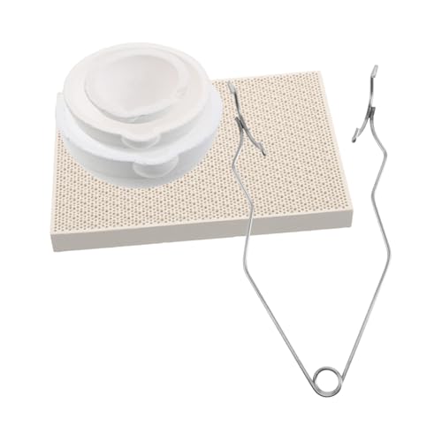 Homoyoyo Hochtemperatur Schmelzschale Set Keramischer Schmelztiegel mit Honigwaben Lötplatte und Zange für Metallverarbeitung und Schmuckherstellung für Schmelzen von Aluminium Homoyoyo Hochtemperatur Schmelzschale Set Keramischer Schmelztiegel mit Honigwaben Lötplatte und Zange für Metallverarbeitung und Schmuckherstellung für Schmelzen von Aluminium von Homoyoyo