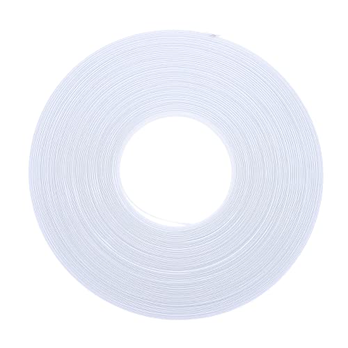 Homoyoyo Hochwertiges Elastisches Fischgrät Webband Weiß Rolle Formstarker Gürtel für Braut und Abendkleider Vielseitiges DIY Material für Kleidungszubehör und Dekoration von Homoyoyo