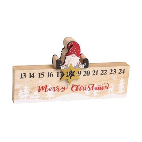 Homoyoyo Holz Adventskalender Weihnachtsdekoration Traditioneller Countdown Kalender für Erwachsene Handgefertigt Stilvolles Design für Gemütliche Festtage von Homoyoyo