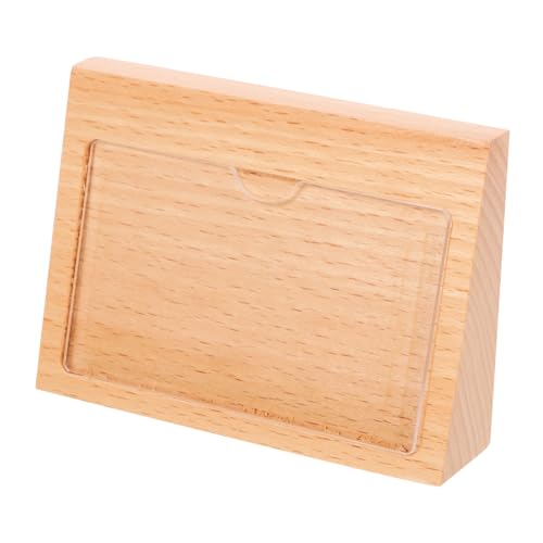 Homoyoyo Holz Preisschildständer Stabiler Preisschildhalter für Tische für Supermärkte Geschäfte Einfacher Austausch Sichtbarkeit Robustes Design von Homoyoyo