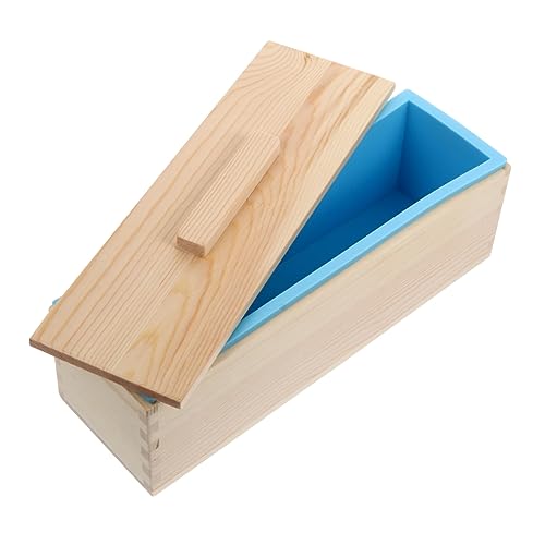 Homoyoyo Holz Seifenform Set mit Deckel Handgemachte Seifenform Wiederverwendbare Silikonform für DIY Seifenherstellung Seifenwerkzeug in Blau Homoyoyo Holz Seifenform Set mit Deckel Handgemachte Seifenform Wiederverwendbare Silikonform für DIY Seifenherstellung Seifenwerkzeug in Blau von Homoyoyo