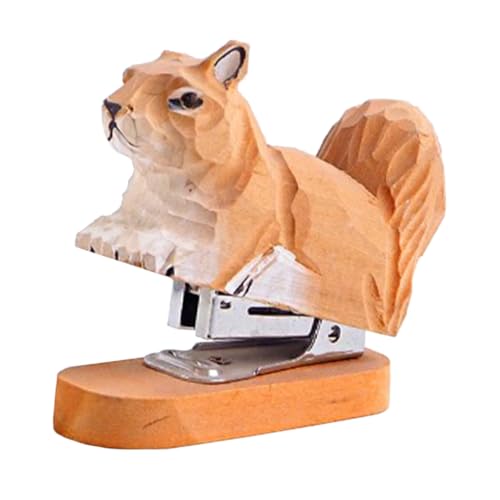 Homoyoyo Holz Tier Heftgerät Eichhörnchen Design für Schule und Büro Kreative Holzfigur als Schreibtisch Ornament Langlebig und Praktisch für Erwachsene Homoyoyo Holz Tier Heftgerät Eichhörnchen Design für Schule und Büro Kreative Holzfigur als Schreibtisch Ornament Langlebig und Praktisch für Erwachsene von Homoyoyo