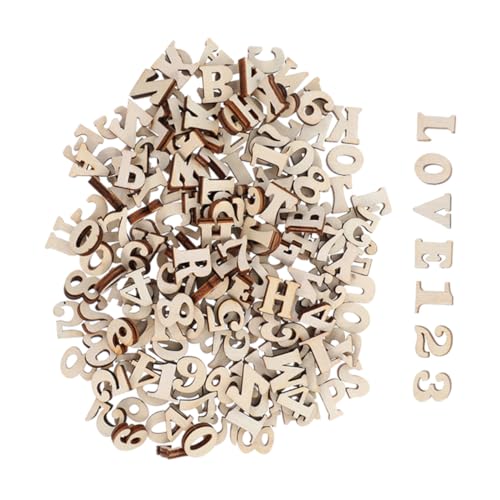 Homoyoyo Holzbuchstaben und Holzzahlen Set Teilig aus Natürlichem Holz für DIY Bastelprojekte Frühkindliches Lernen Kognitive Entwicklung und Kreative Dekoration mit Praktischer von Homoyoyo