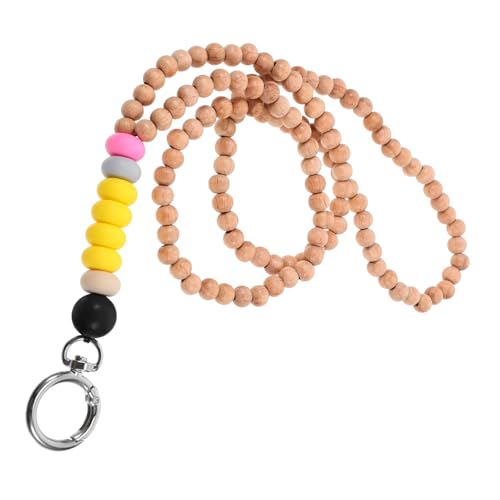 Homoyoyo Holzperlen Lanyard für Ausweishalter Strapazierfähiges Silikon Holz Material Leichte Id Karten Halterung Bequemer Schlüsselanhänger für Mitarbeiter Studenten Pflegepersonal Farbe Homoyoyo Holzperlen Lanyard für Ausweishalter Strapazierfähiges Silikon Holz Material Leichte Id Karten Halterung Bequemer Schlüsselanhänger für Mitarbeiter Studenten Pflegepersonal Farbe von Homoyoyo