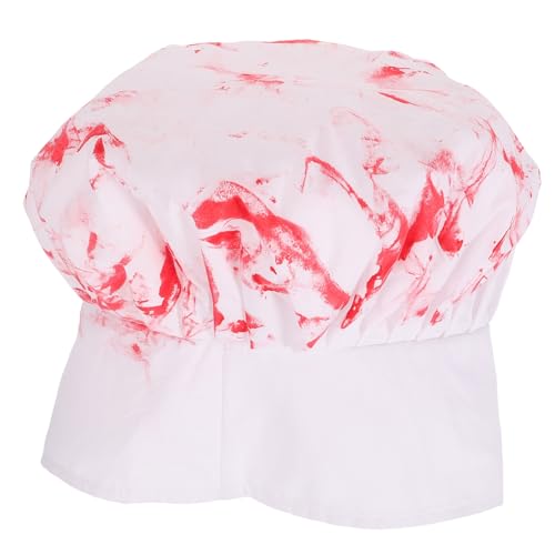 Homoyoyo Horror Halloween Kochmütze Blutigen Druckmustern Verstellbar für Erwachsene für Gruselige Kostüm und Party Events von Homoyoyo