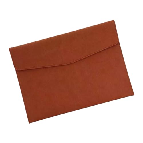 Homoyoyo Imitation Leather Dokumententasche mit Großer Kapazität Business Aktenordner für Büro Reisen und Alltag Schockfest und Komfortabel Braun von Homoyoyo