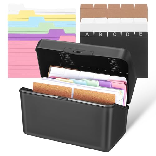 Homoyoyo Indexkarten Set mit Linierten Karteikarten Metallringen und Schwarzer Aufbewahrungsbox für Büro Studium und Zuhause Flashcards zum Lernen Praktische Aufbewahrung und Einfaches Homoyoyo Indexkarten Set mit Linierten Karteikarten Metallringen und Schwarzer Aufbewahrungsbox für Büro Studium und Zuhause Flashcards zum Lernen Praktische Aufbewahrung und Einfaches von Homoyoyo