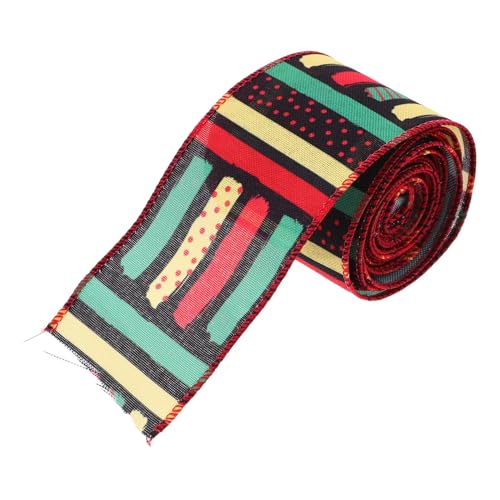 Homoyoyo Juneteenth Schwarze Polyester Bänder Breit Party Dekoration DIY Bastelband Geschenkverpackung Afroamerikanischer History Month Tischdekor von Homoyoyo
