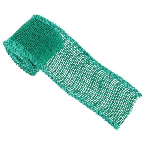 Homoyoyo Juteband Grün Umweltfreundliches Sackleinen Geschenkband für Weihnachtsdekoration Basteln Kränze Hochzeit Natürliche Jute Struktur von Homoyoyo