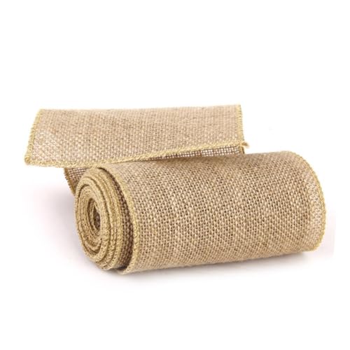 Homoyoyo Juteband mit Weißer Spitze Breit Lang Braunes Sackleinenband für DIY Basteln Hochzeitsdekoration und Hausdeko Homoyoyo Juteband mit Weißer Spitze Breit Lang Braunes Sackleinenband für DIY Basteln Hochzeitsdekoration und Hausdeko von Homoyoyo