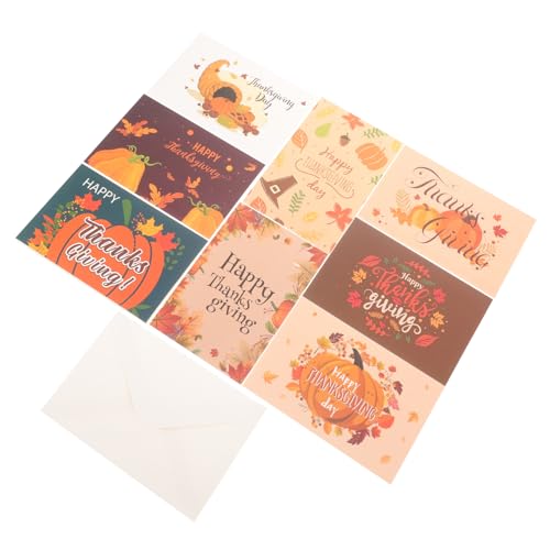 Homoyoyo Karteikarten Set 8 Stück Für Thanksgiving – Herbst-Segenskarten Mit -Motiven Ideal Für Freunde Und Familie Perfekte Dankeskarten Für Erwachsene Und von Homoyoyo