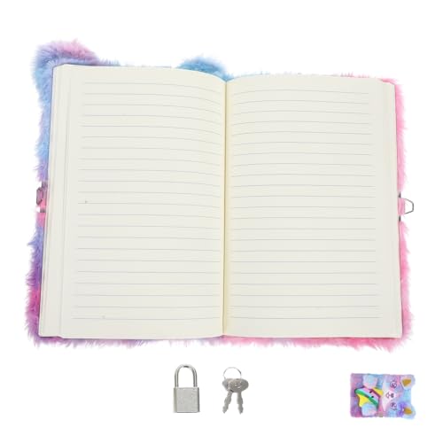 Homoyoyo Karton Tier Mädchen Notizbuch mit Schloss Flauschiges Tagebuch für Aufzeichnen von Täglichen Einträgen und Zeichnungen Tie Dye Homoyoyo Karton Tier Mädchen Notizbuch mit Schloss Flauschiges Tagebuch für Aufzeichnen von Täglichen Einträgen und Zeichnungen Tie Dye von Homoyoyo