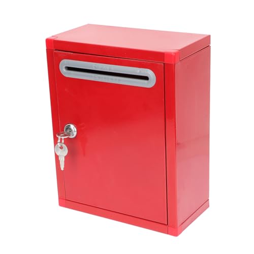 Homoyoyo Kasten Edelstahl-Liebes box Hochzeit Anregung Schlüssel an der Wand montiert Spende modern briefkarton letter box ticket the Briefpostbehälter Rostfreier Stahl rot von Homoyoyo