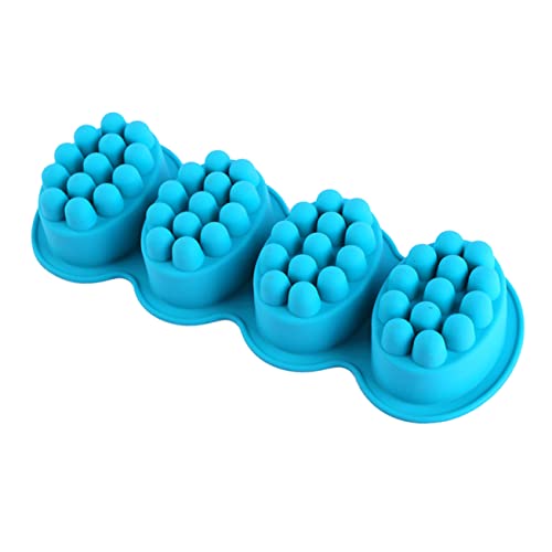 Homoyoyo Kavitäten Silikon Seifenform Oval für DIY Seifenherstellung und Kuchendekoration Lebensmittelecht Antihaftbeschichtet für Mikrowelle Spülmaschine Grünblau von Homoyoyo