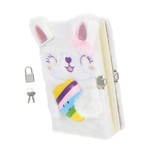 Homoyoyo Kawaii Flauschiges Notizbuch: Tagebuch Mit Plüscheinband Und Schloss Für Mädchen, Flauschiges Tagebuch Für Kinder, Mini-cartoon-schreibbuch Für Schule, Reisen Und Büro von Homoyoyo