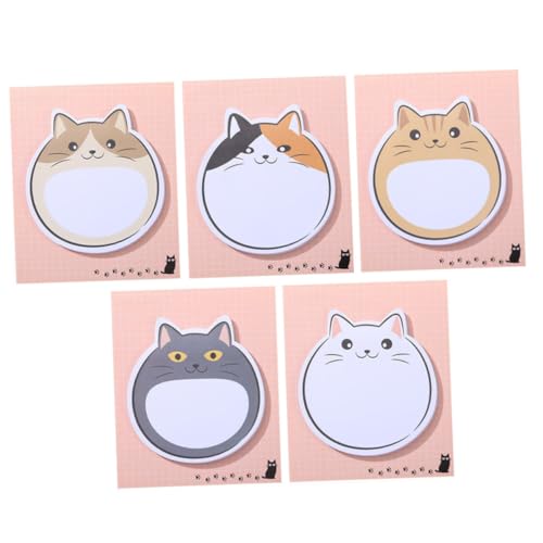 Homoyoyo Kawaii Notizaufkleber Katzen Memoaufkleber Abnehmbar für Schule Büro und Zuhause Einfaches Design für Studenten und Büroangestellte und Tragbar von Homoyoyo