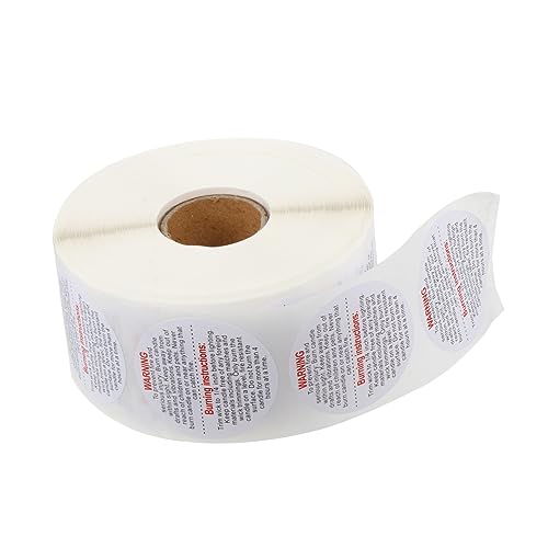 Homoyoyo Kerzenwarnaufkleber Selbstklebend Sicherheitsaufkleber für Wachs Schmelzen Wasserfest und Einfach zu Verwenden für DIY Kerzenherstellung von Homoyoyo