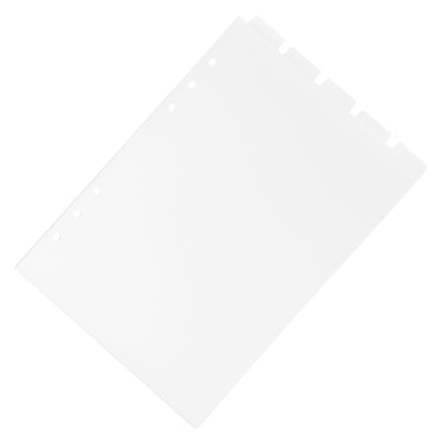 Homoyoyo Klarer PVC Trennblatt für Notizbuch Abnehmbare Trennblätter mit Löchern Transparentes Design für Organisation von Dokumenten und Präsentationen von Homoyoyo