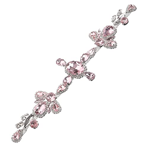 Homoyoyo Kleidungsflicken Strass Nähapplikation Glitzerflicken Glitzerapplikation Strassapplikationen Patches Kleidung Ornament Schuhe Applikation Strassflicken Schuhe Legierung Rosa von Homoyoyo