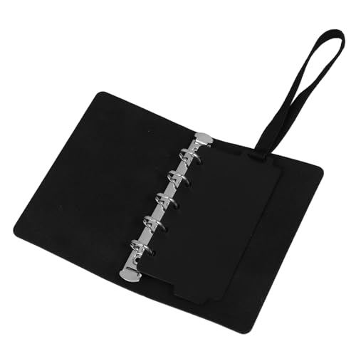 Homoyoyo Kleiner PU Leder Binder Umschlag Tragbarer Planer Organizer für Loseblatt Notizbuch Ringbuch Hülle Leicht und Robust für Arbeit Studium und Reise von Homoyoyo