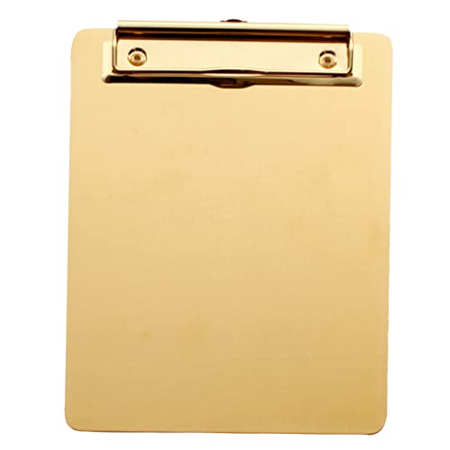 Homoyoyo Klemmbrett Tragbares Schreibtablet für Schule Büro und Zuhause Papierhalter mit Glatter Oberfläche Geeignet für Goldfarbe Homoyoyo Klemmbrett Tragbares Schreibtablet für Schule Büro und Zuhause Papierhalter mit Glatter Oberfläche Geeignet für Goldfarbe von Homoyoyo