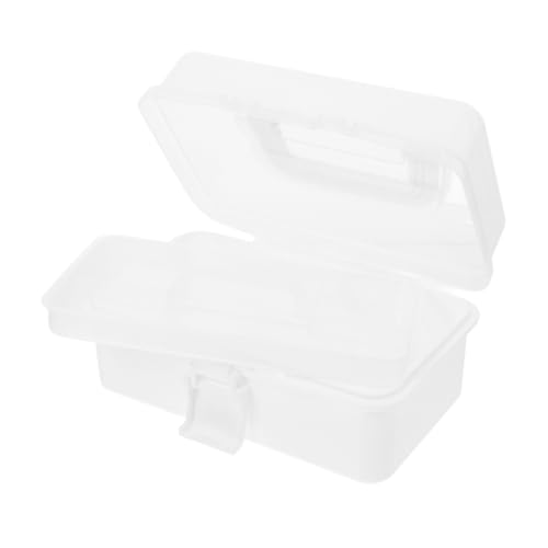 Homoyoyo Kompakte Faltbare Aufbewahrungsbox mit Transparentem Deckel Lagiger Kunststoff Organizer für Nähzubehör Bastelmaterial und Werkzeuge Platzsparend und Langlebig für Zuhause Garage von Homoyoyo