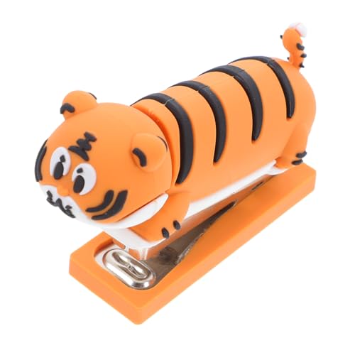 Homoyoyo Kompakter Süßer Mini Hefter im Tigerdesign Tragbarer Handhefter für Schule und Büro Wiederverwendbarer Kreativhefter für Papiere und Dokumente Mühelose Tragbarkeit von Homoyoyo