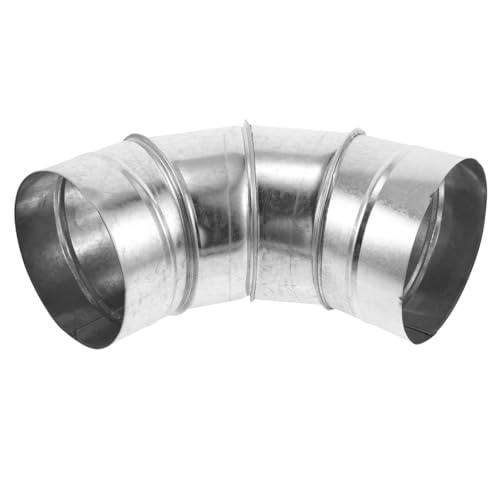 Homoyoyo Küchenlüftungskanal Kaminrohr Metallbogen Ofen Holzofenrohr Bogen Kamin Ofenrohrbogen Ofenrohr Metallbogen Kaminabzug Kaminverlängerungsrohr Silber Eisen von Homoyoyo