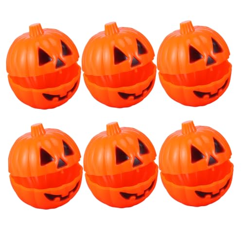 Homoyoyo Kürbis Eimer Für Halloween - 6 Stück Mini Süßigkeiten Aufbewahrungsboxen in Kürbisform - Perfekt Für Die Halloween Party Und Zum Sammeln Von Süßigkeiten von Homoyoyo