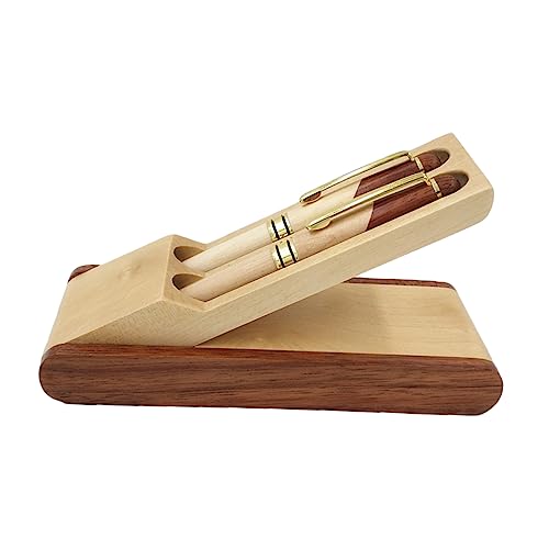 Homoyoyo Kugelschreiber Set aus mit Füller und Holzbox Schreibset für Büro und Schule Perfektes für Jubiläen Weihnachten und Geburtstage von Homoyoyo