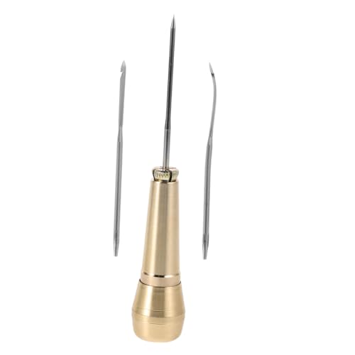 Homoyoyo Kupfergriff Leder Nähahle mit Haken nadel Schuhreparatur Werkzeug Handliches Leder nähwerkzeug für Präzise DIY Schuhreparatur und Lederhandwerk von Homoyoyo
