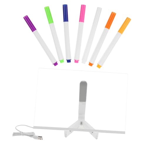 Homoyoyo LED Zeichenbrett mit Ständer Beleuchtetes Schreibtafel mit Bunten Stiften Abwischbar Tragbar für Diy Notizen Zeichnungen Marktstände LED Licht Memo Board Homoyoyo LED Zeichenbrett mit Ständer Beleuchtetes Schreibtafel mit Bunten Stiften Abwischbar Tragbar für Diy Notizen Zeichnungen Marktstände LED Licht Memo Board von Homoyoyo