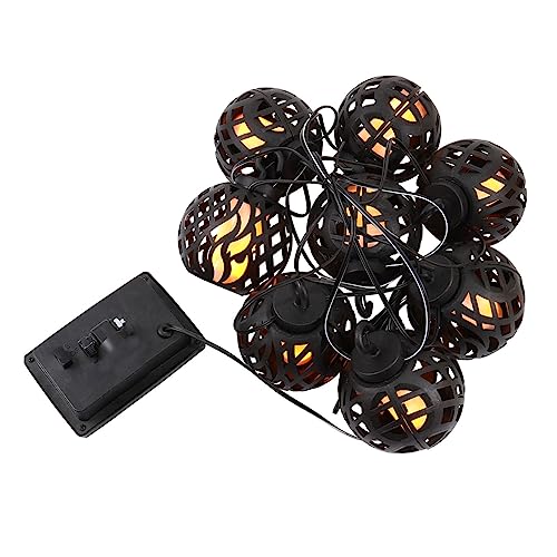 Homoyoyo Led Solar Lichterkette Außen Mit Flammenball-design Dekorative Und Wetterfeste Gartenbeleuchtung Für Romantische Partystimmung Installieren von Homoyoyo