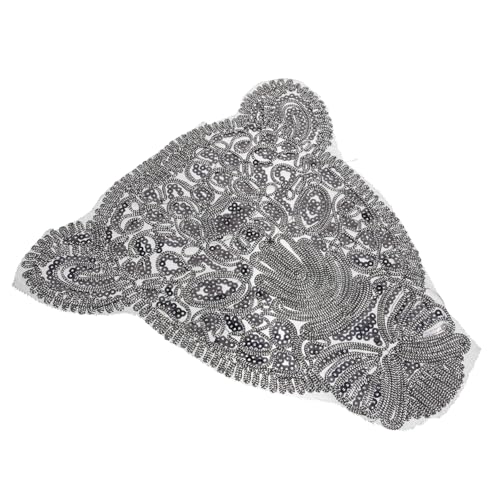 Homoyoyo Leopardenkopf Aufnäher zum Aufnähen Bestickter Stoffpatch für Kleidung Jacken und Rucksäcke Dekorativer DIY Flicken für Jeans Kostüme und Partyoutfits von Homoyoyo