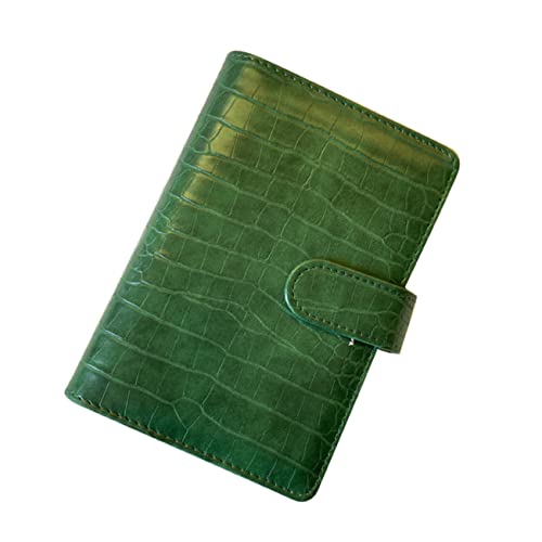 Homoyoyo Lochring Binder mit Tragbare Loseblatt Hülle für Notizen Business und Budgetplanung Leicht Rutschfest mit Mehreren Kartenfächern Grün von Homoyoyo